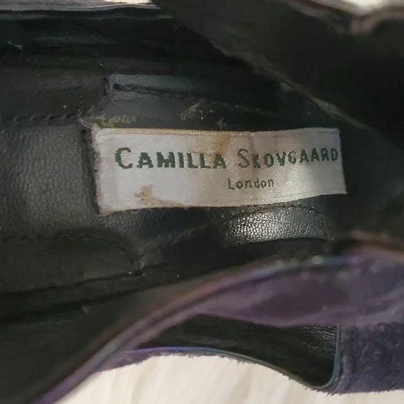 Camilla skovgaard blue platform heel Stiletto  open toe shoe size 36.5 - Picture 13 of 16